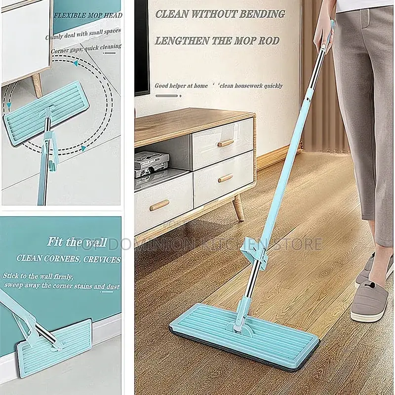 Microfiber Flat Mop Hand Free Squeeze