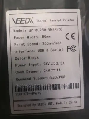 7rs Veeda Receipt Printer Usb+Serial Port