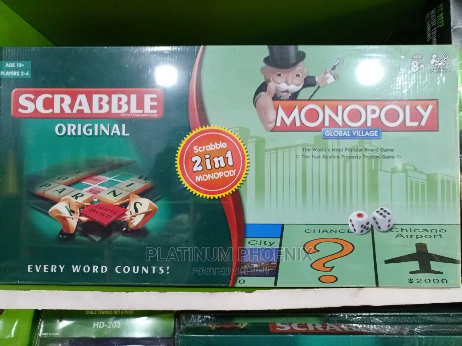 2in1 Monopoly and Scrabble Game