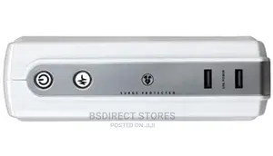Masterplug WHITE Six Socket Extension Lead With USB - 1m