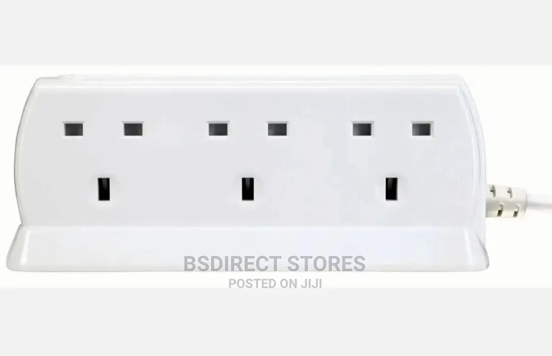 Masterplug WHITE Six Socket Extension Lead With USB - 1m