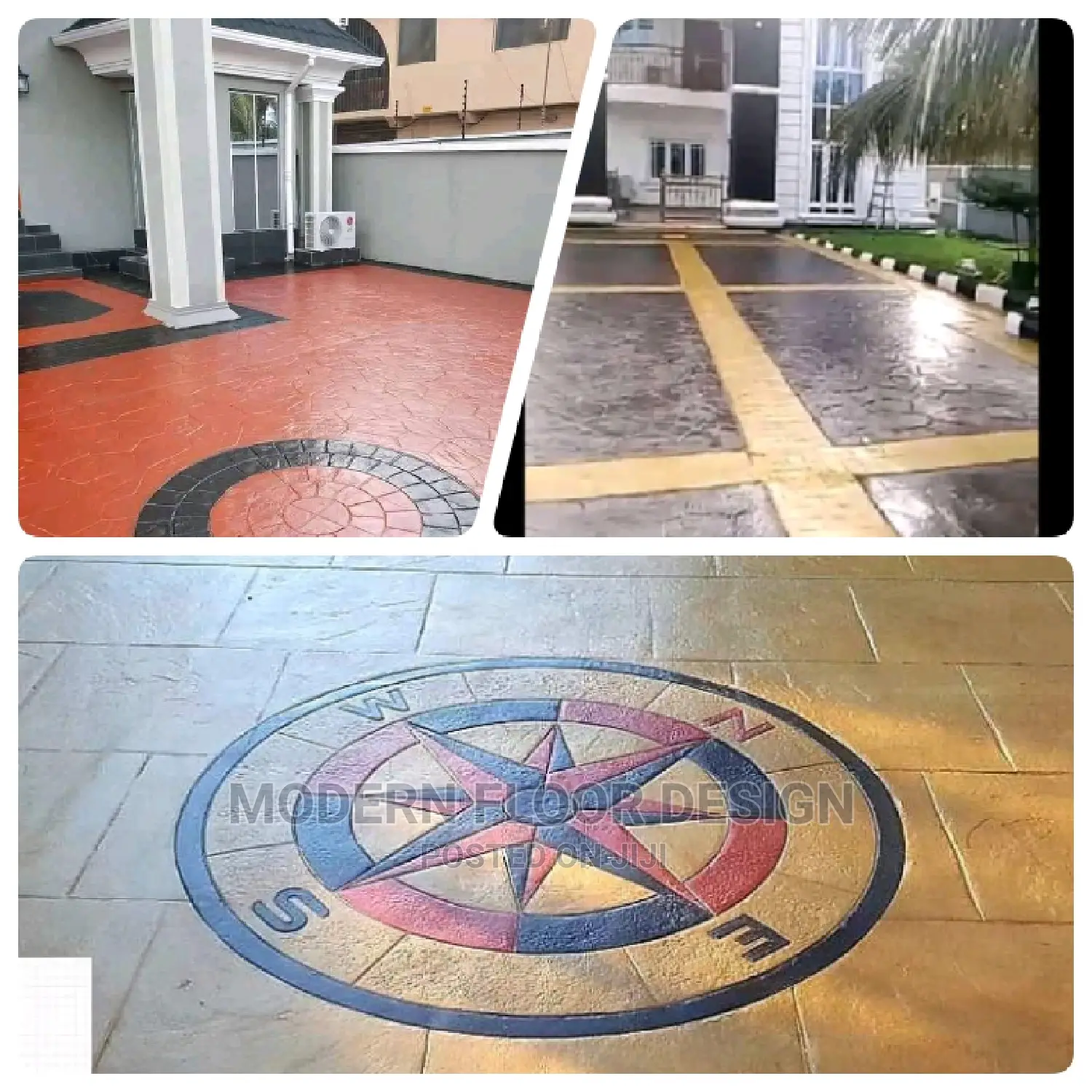 Opaque Modern Stamps Floor