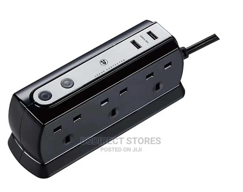 Masterplug Heavy Duty 6 Socket Surge Protected 2M Extension