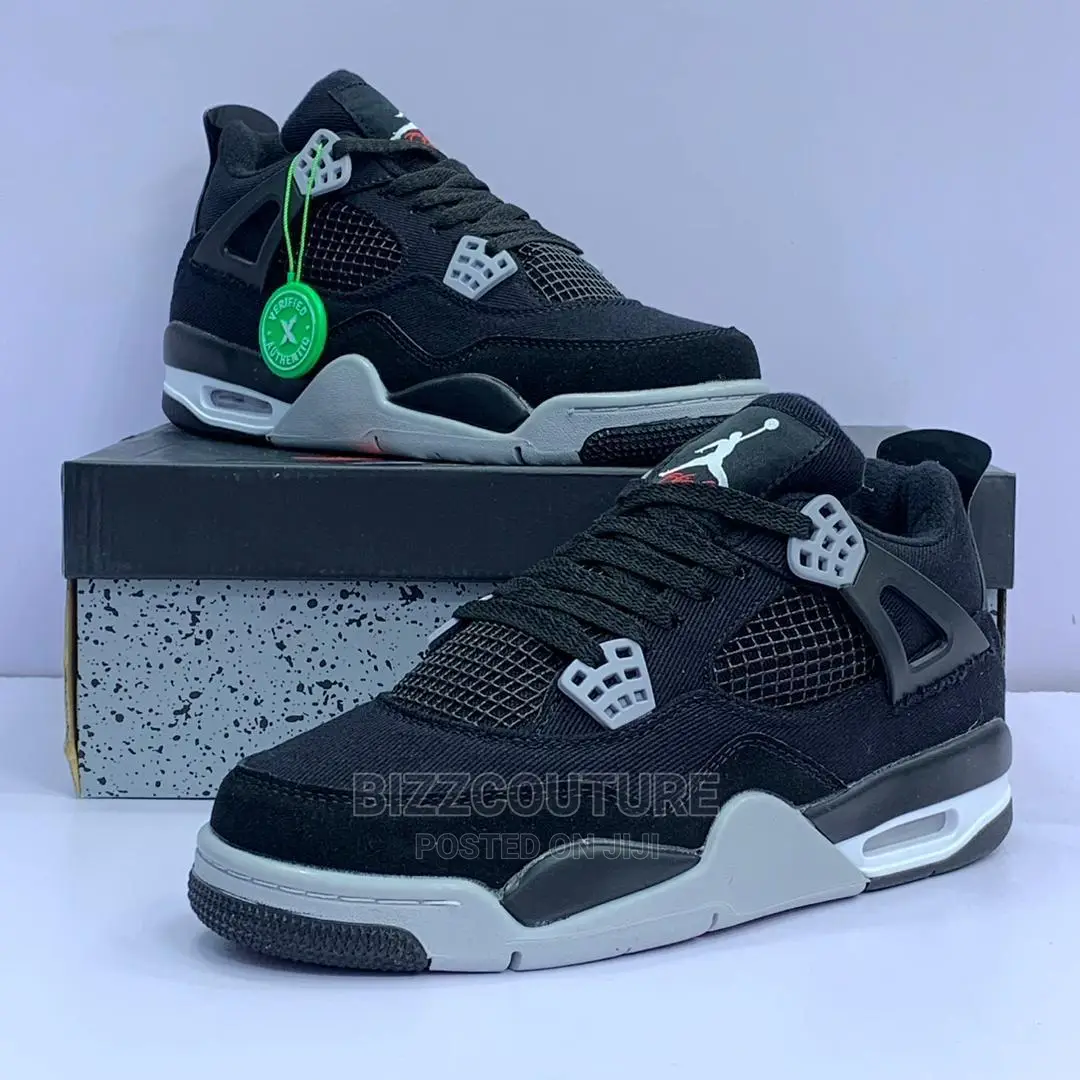 Original AIR JORDAN 4 Retroblack Canvas Available in Store