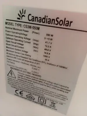 550watts Canadian Solar Panel