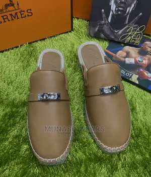 Luxury Hermes Wooden Half Shoe