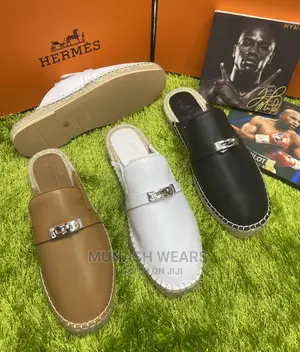 Luxury Hermes Wooden Half Shoe