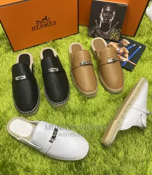 Luxury Hermes Wooden Half Shoe
