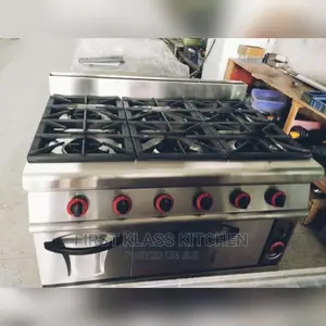 High Quality Industrial 6 Burner Gas Cooker With Oven