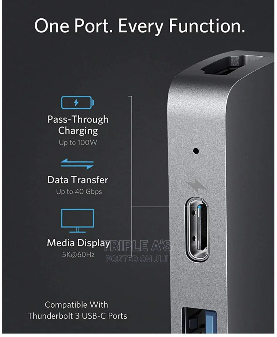 Anker Usb-C Hub for Macbook 8-in-2 Adapter Compatible With Thunderbolt