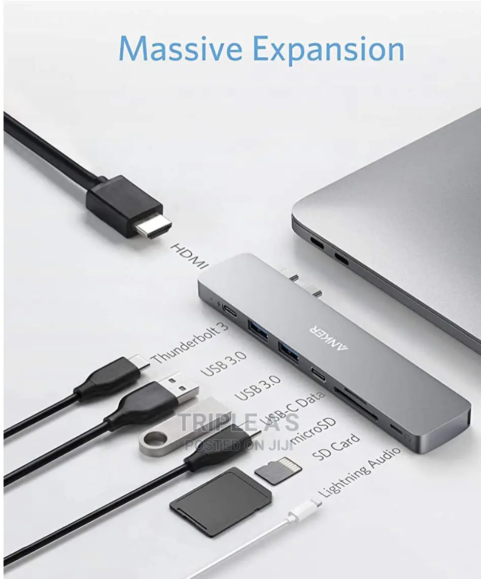 Anker Usb-C Hub for Macbook 8-in-2 Adapter Compatible With Thunderbolt