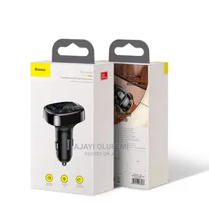 Baseus Car Fm Bt Transmitter /Mp3 T-Type Charger.