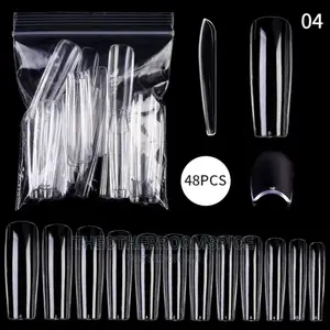 48pc Transparent Polygel Nail Acrylic Tips