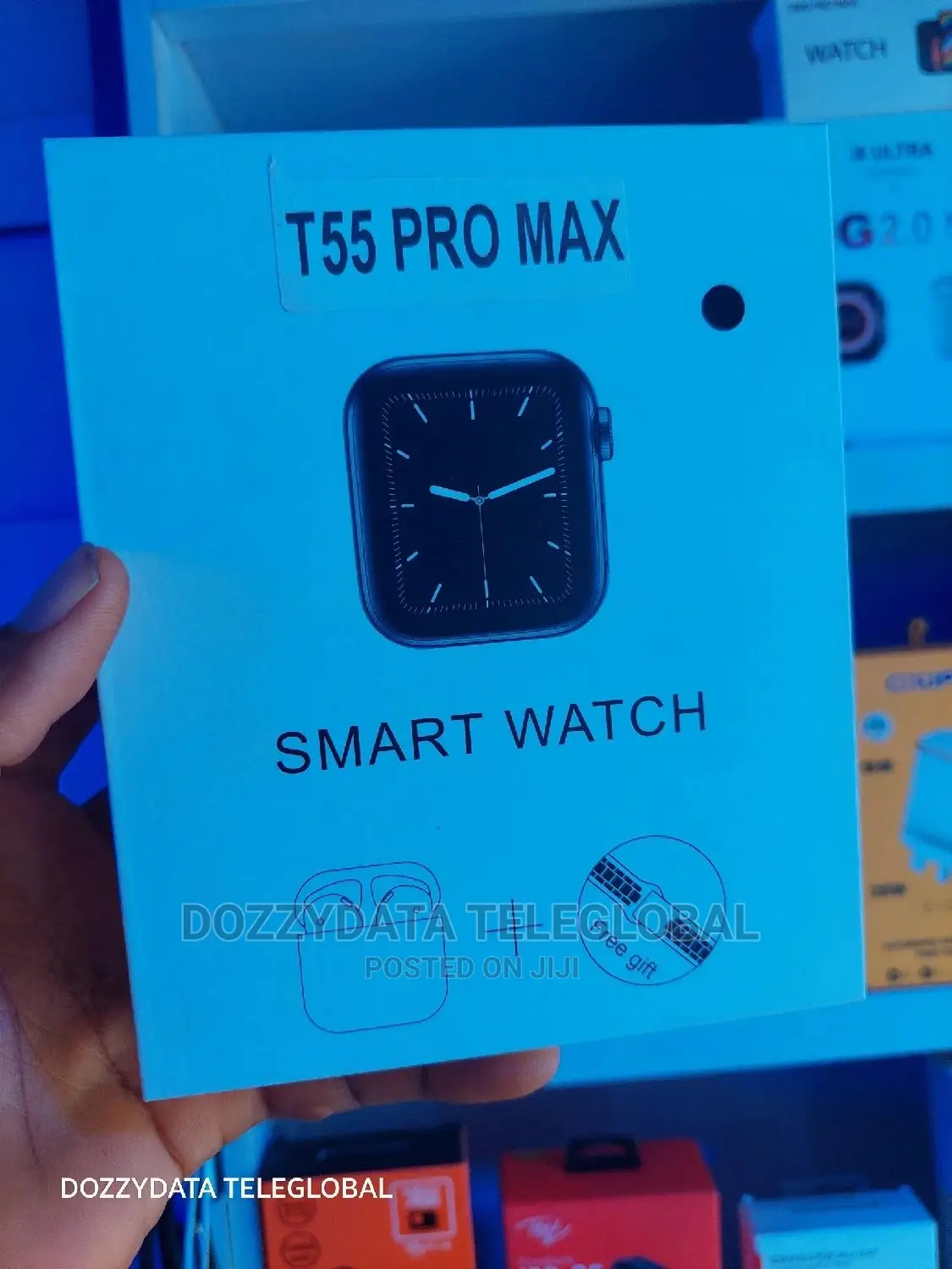 Smart Watch T55 Pro Max With Earbud Extra Strap Series 7