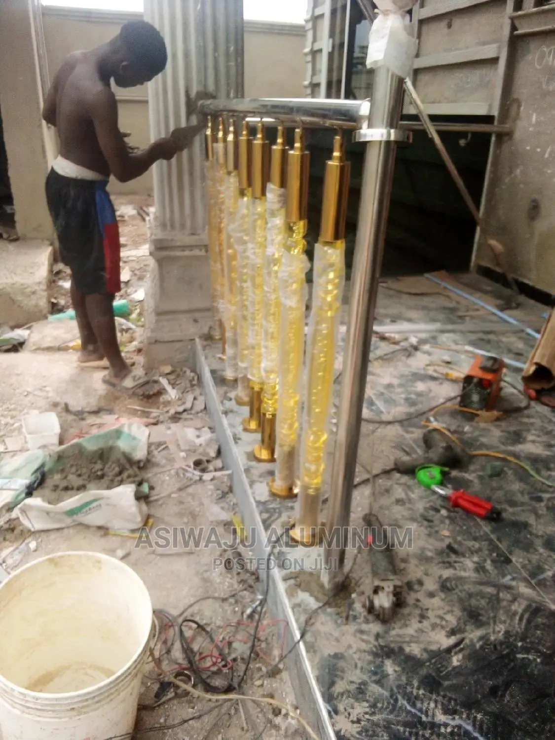 Stainless Steel With Standing Poll Installation