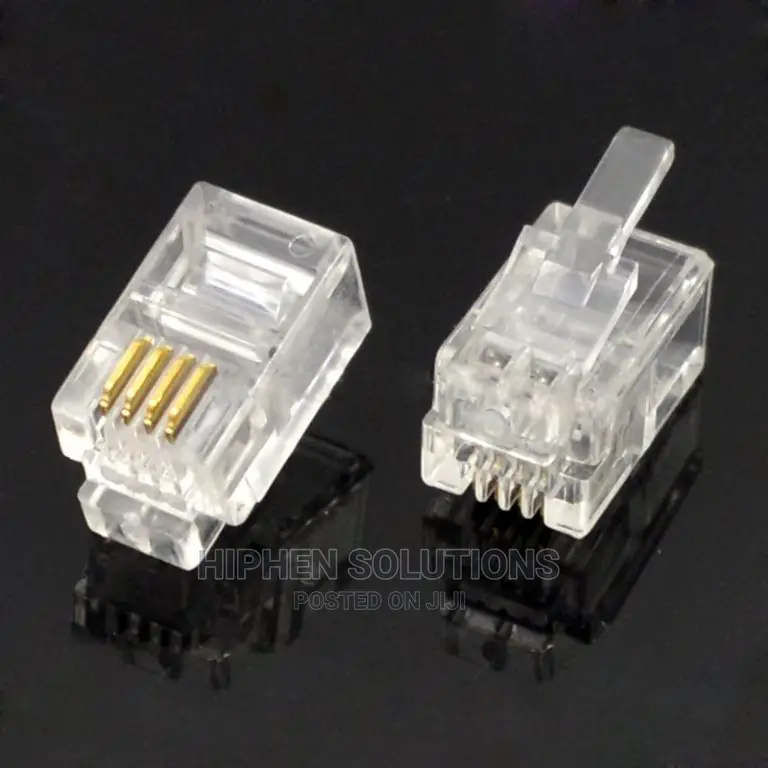 RJ11 Connector, 4P4C Crystal Head Plug Network Connector