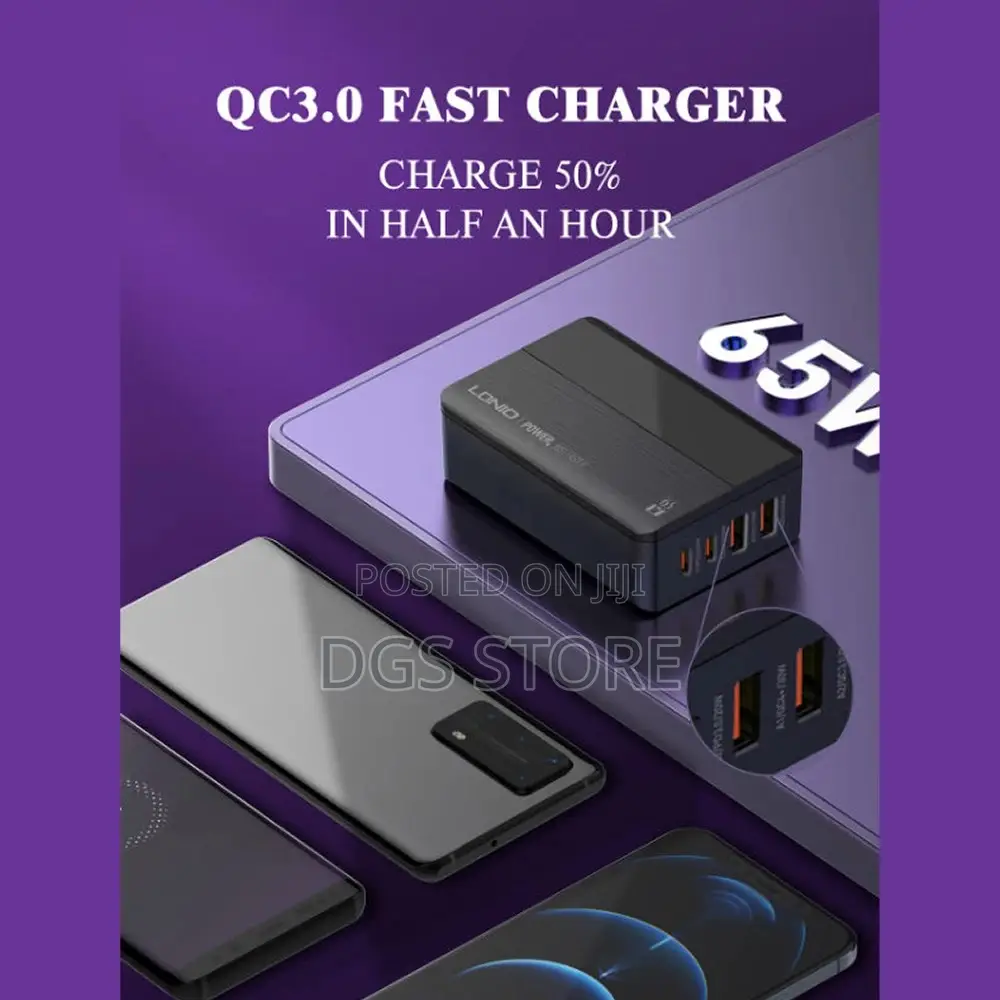 Ldnio 65w Super Fast Charging Desktop Charger A4808q