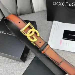 Original DOLCE GABBANA Calfskin Reversible Leatger Belts