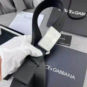 Original DOLCE GABBANA Calfskin Leather Belts for Men