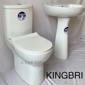 Quality Vstar Top Flush Ceramic Water Closet.