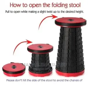 Portable Adjustable Height Folding Telescopic Stool