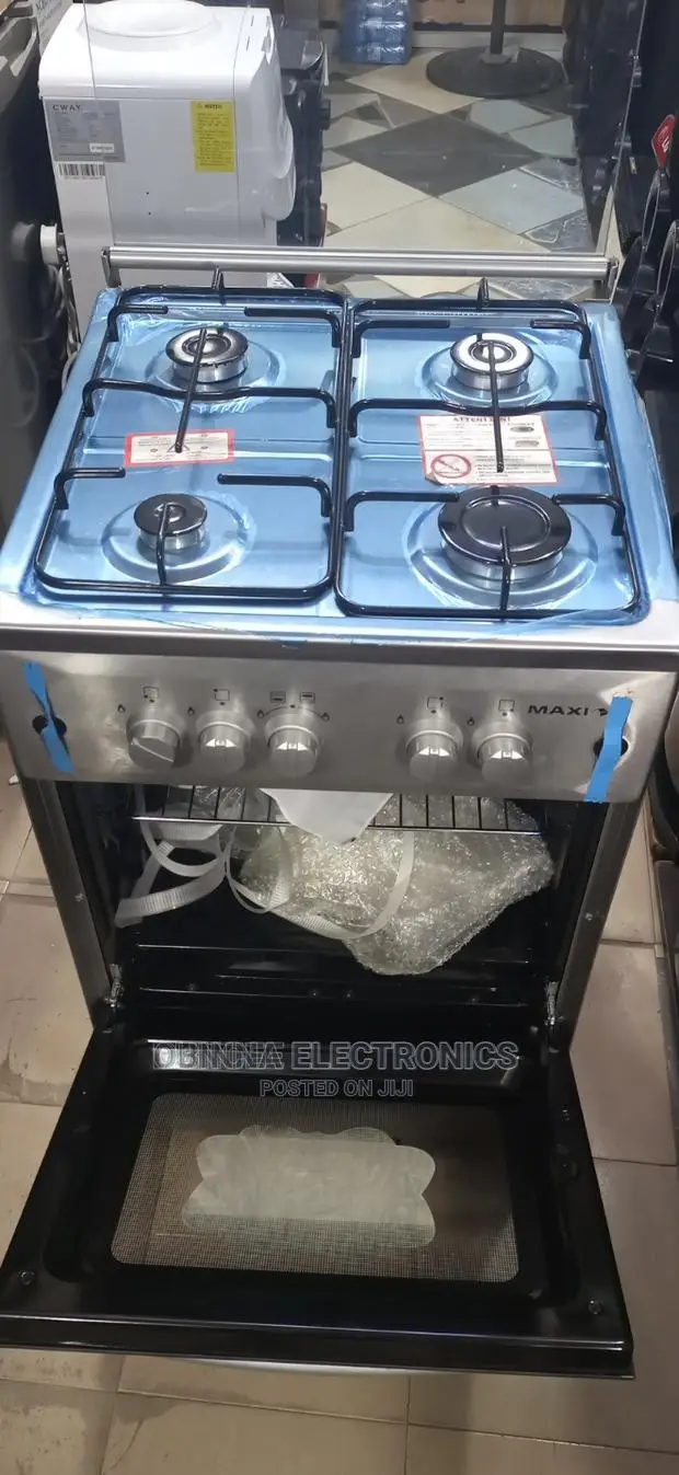 Brand New Maxi 4borner All Gas Standing Gas Cooker/Silver/