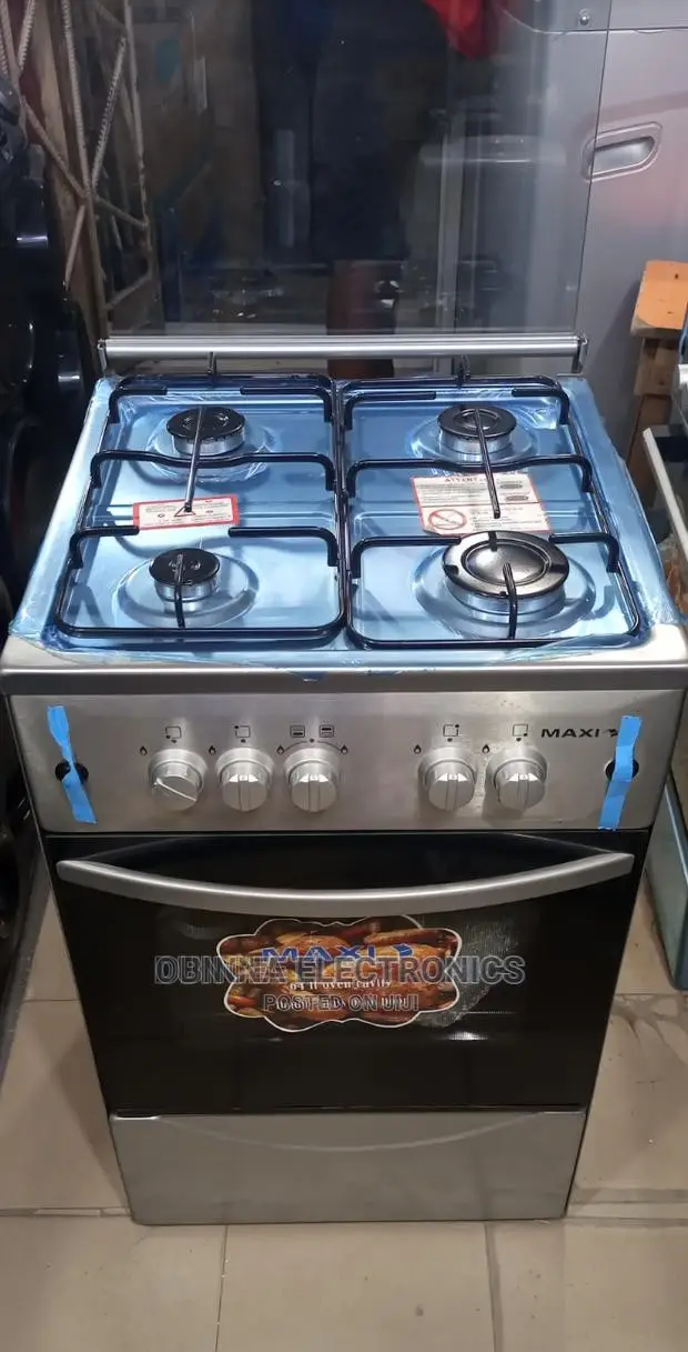 Brand New Maxi 4borner All Gas Standing Gas Cooker/Silver/