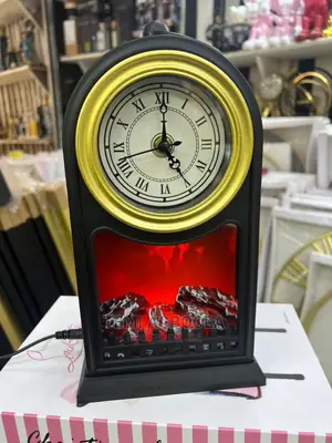 Led Fireplace and Clock