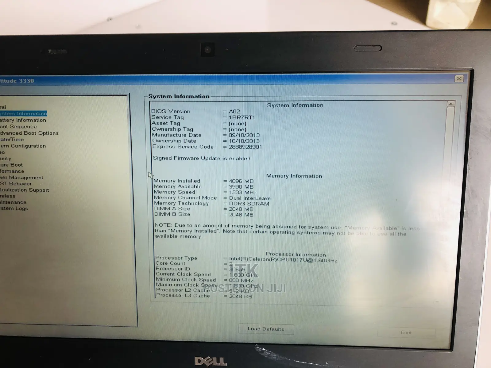 Laptop Dell Latitude 3330 4GB Intel Celeron HDD 500GB