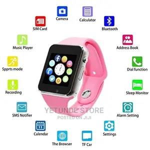 Smartwatch With Sim And Memory Card Slot- Pink