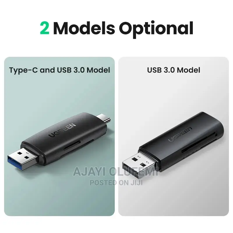 Ugreen 2 in 1 Card Reader (Usb to Sd Micro Sd / Tf Card)