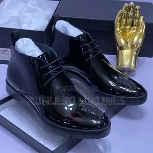 Original Prada Casual Ankle Leather Shoe For Men
