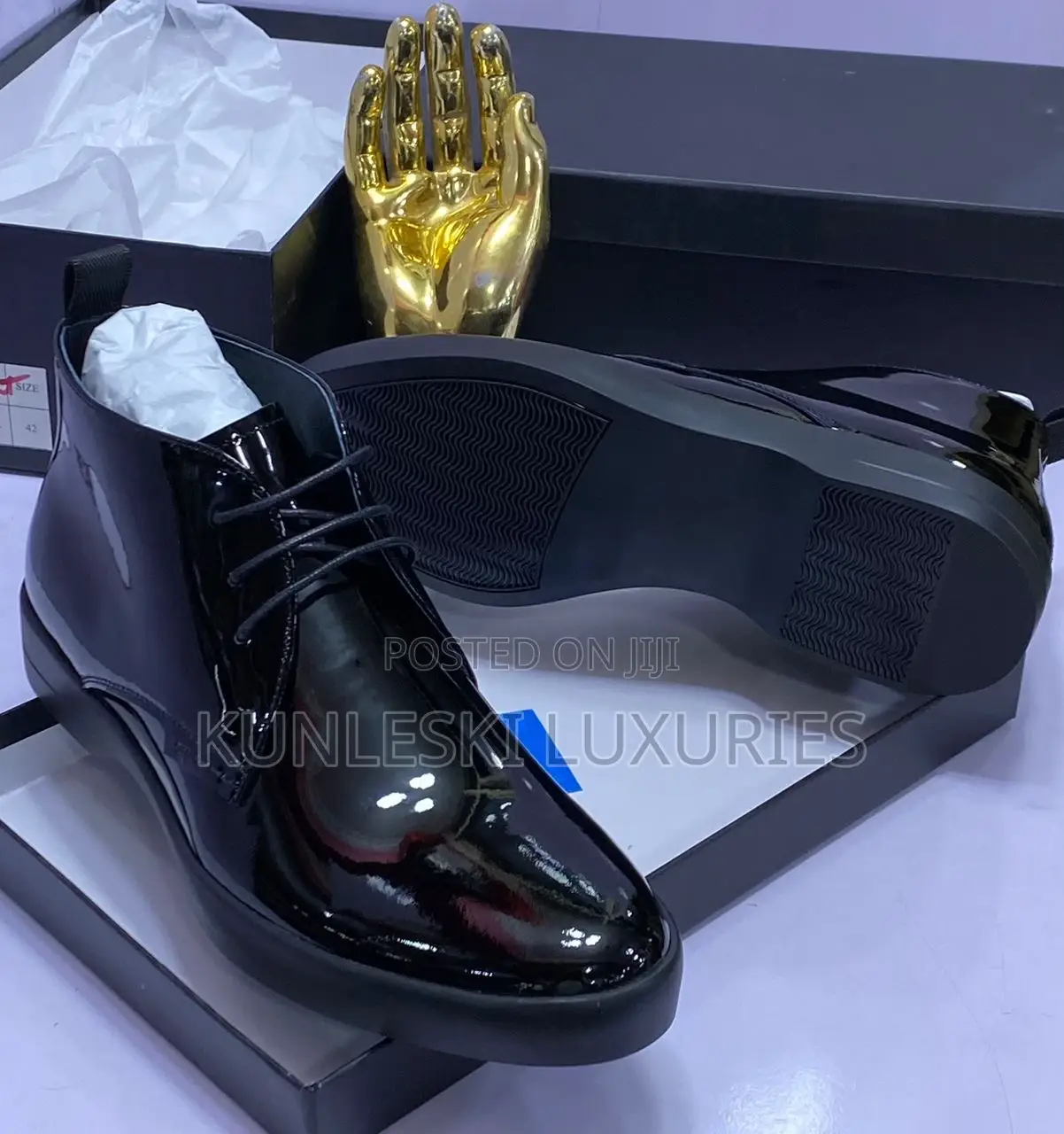Original Prada Casual Ankle Leather Shoe For Men