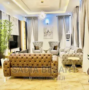 Luxury 6 Seater Living Room Fabric Sofa Chair.