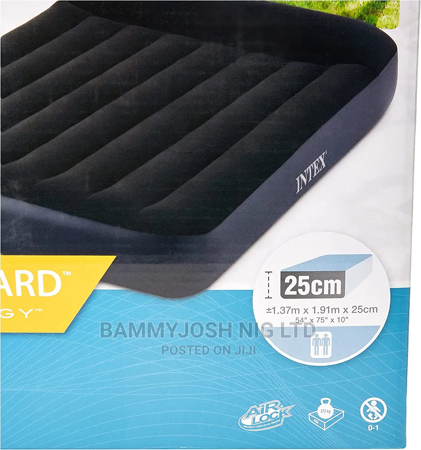 Intex Dura Beam Airbed With Pillow Raised for Two in Ajah Furniture
