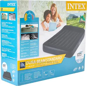Intex Dura Beam Airbed With Pillow Raised for Two