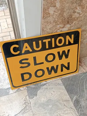 Caution Sign Slow Down