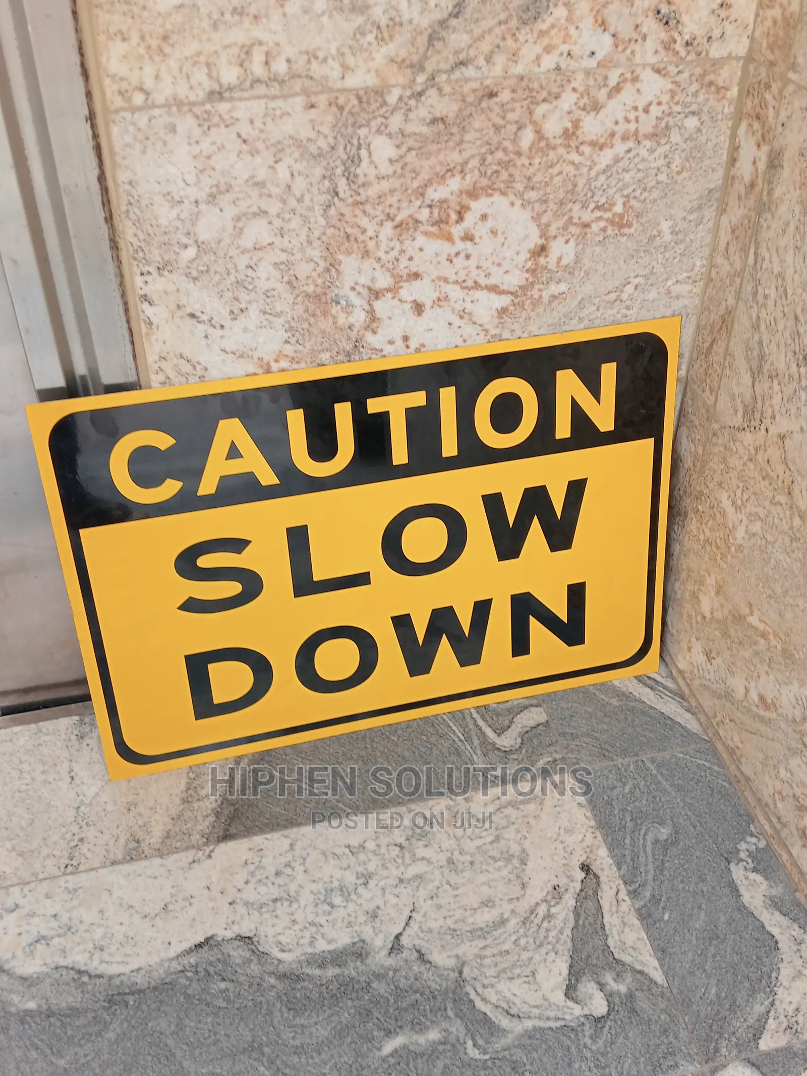 Traffic Sign Caution Slow Down