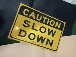 Traffic Control Sign, Slow Down Pedestrian Traffic