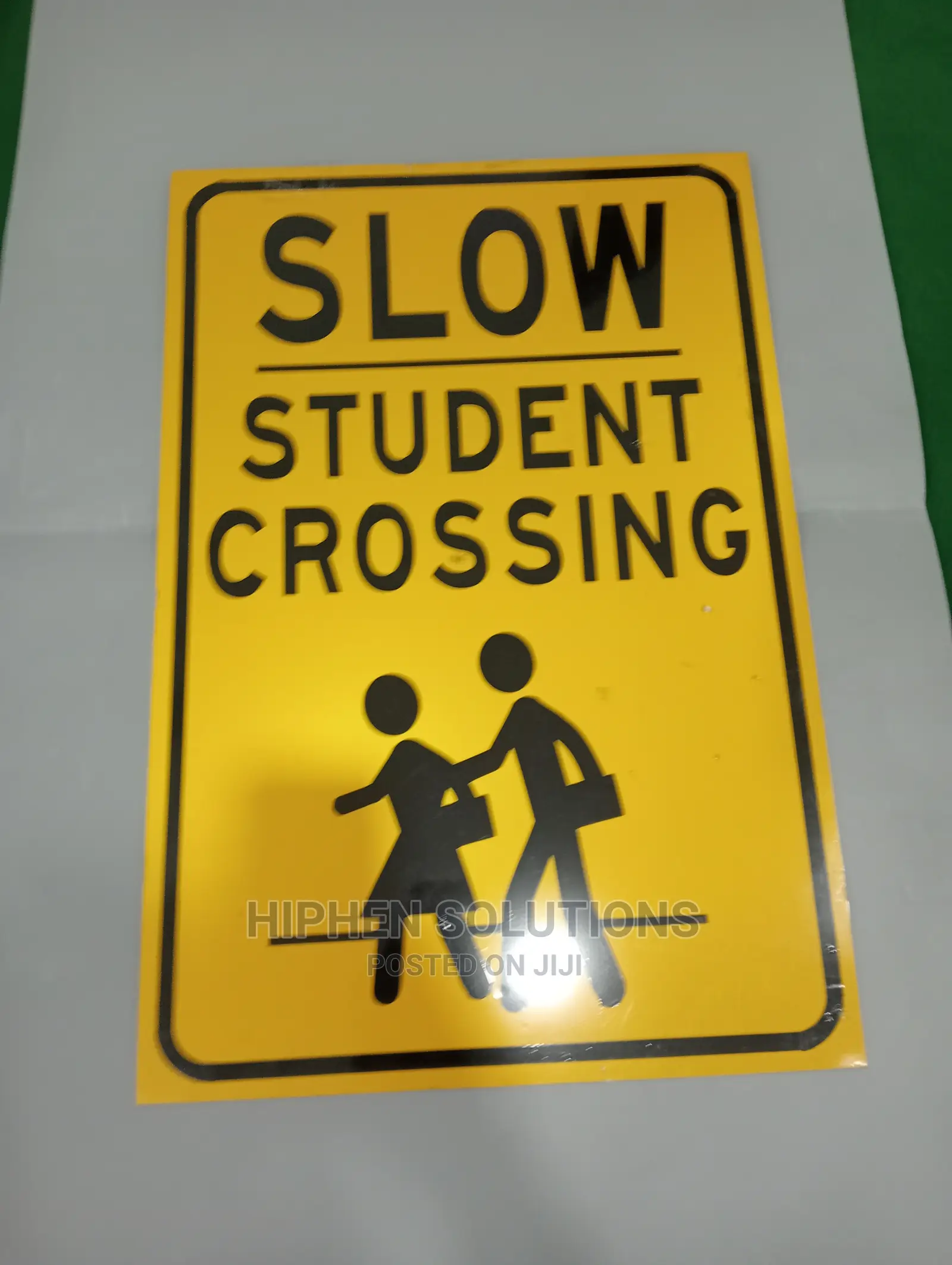 Student Crossing Aluminum Sign Yellow