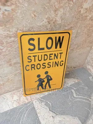 SLOW DOWN Children Crossing Sign Reflective 300x400mm Alumin
