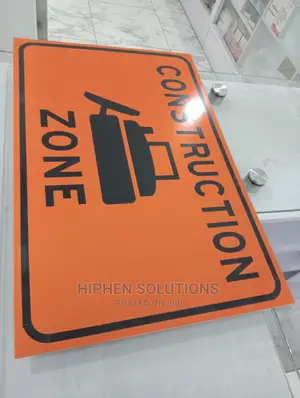 Construction Zone Sign Aluminum
