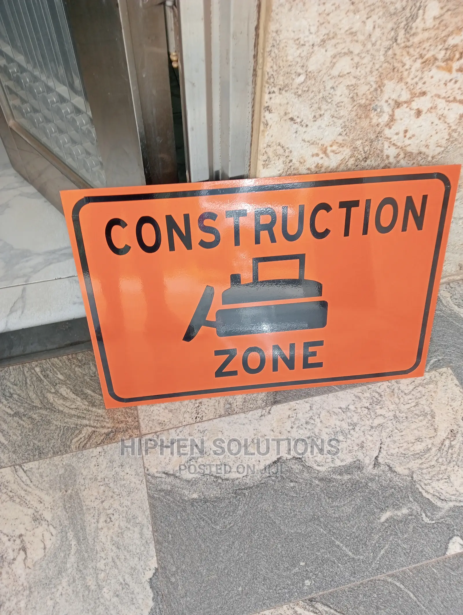 Warning Roadwork Construction Zone Sign
