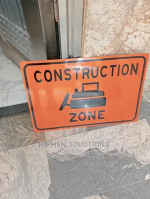 Warning Roadwork Construction Zone Sign