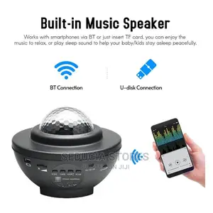 Starry Galaxy Projector Lamp With Bluetooth Speaker