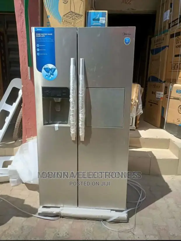 Brand New MIDDEA Side-Side/620l/Ice MAKER/Dispenser/Silver/