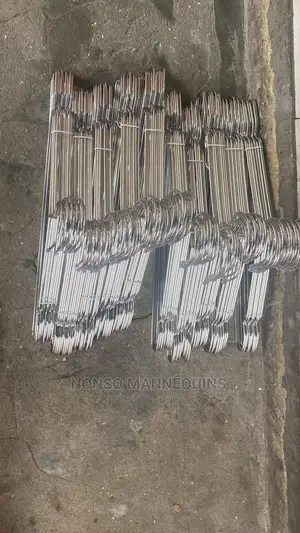 Imported Packs of Plain Stainless Hangers.