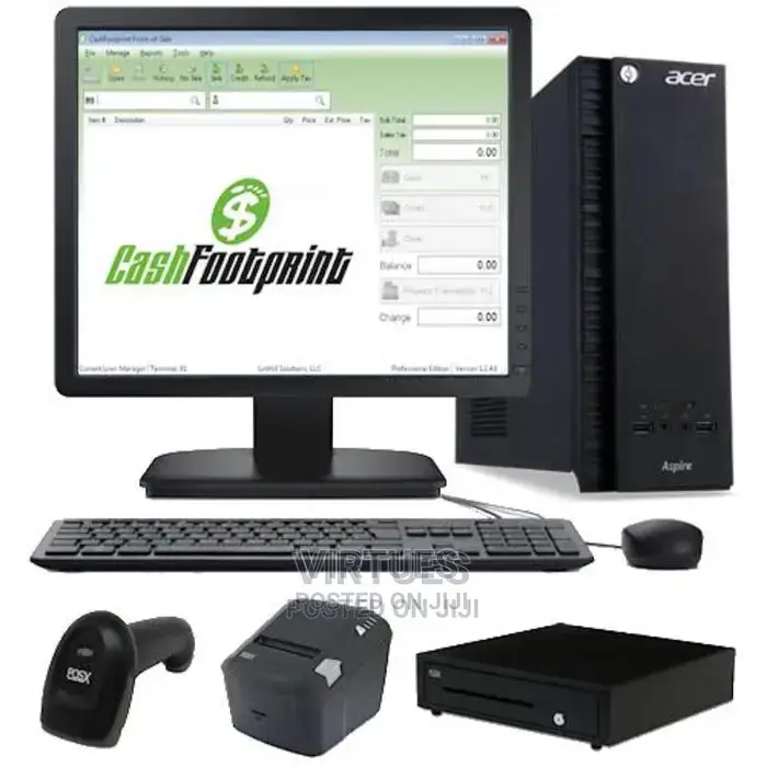 Desktop Computer Supermarkets Cash Register