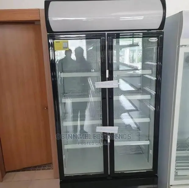 Brand New Respoint 2 Doors Show Glass Refrigerator>>Silver