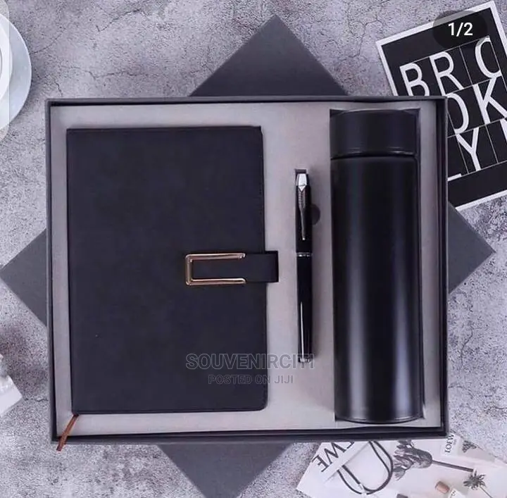 3pcs Corporate Gift Set - Notepad - Flask- Pen